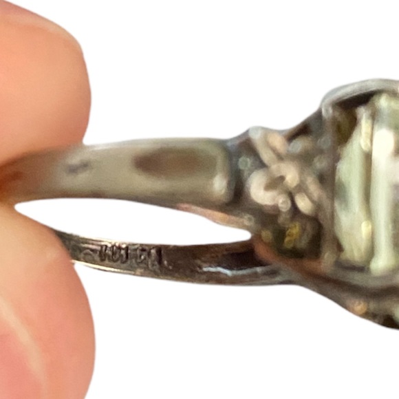 Vtg 50’s HAILPARN & CO., H. 4ct Natural Green Amethyst 10KH Ring - Picture 7 of 10